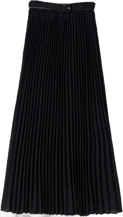CHICFOR Womens Elegant Solid Bohemian Pleated Maxi Skirt High Elastic Waist Full/Ankle Length Skirt