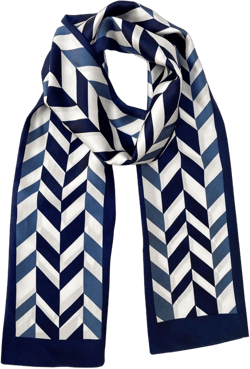 kcctoo 59” Long Silk Like Head Scarf Women's Fashion Square Neck Satin Scarfs for Bag Hair Scarves Gift 59 * 5.9” Y4 Serrated Dark Blue 59" X 5.9"