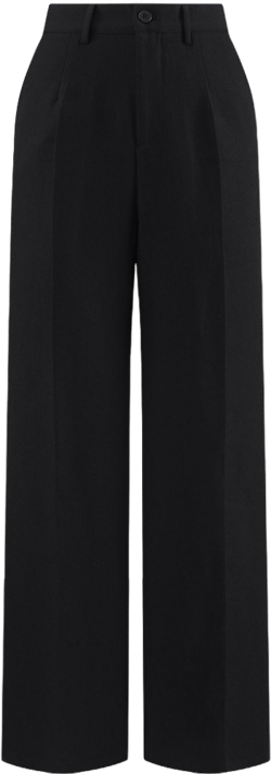 Hobemty Women's Dressy Business High Waisted Straight Leg Office Long Trousers Black XX-Large