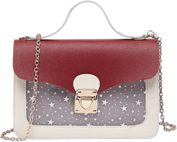 Laidan Crossbody Purse for Women Small Fashion, Vintage Mini Shoulder Bag for Girls Kids Teens-Red