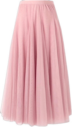 SANGTREE Women's Tutu Tulle A-Line Layered Mesh Midi Skirt, US XS - US 2XL Small Light Pink