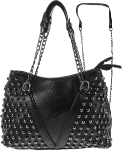 KESYOO Goth Crossbody Bag Goth Crossbody Bag Black Crossbody Purse 1Pc Rivet Chain Bag Shoulder Bag Simple Messenger Bag Fashion Crossbody Bag Goth Bag Woman Shoulder Bag Black Studded Purse