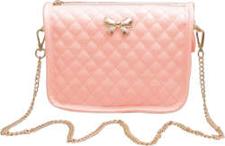 Hanbella Crossbody Purse for Women - Cute Quilted Leather Shoulder Bag with Gold Chain Strap for Teen Girls - Womens Clutch 3-1 Quilted Light Pink