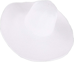 Womens Sun Straw hat UPF 50+ Floppy Wide Brim Summer Beach hat Foldable Roll Up Travel Hat Beach Hats fisherman hat One Size White