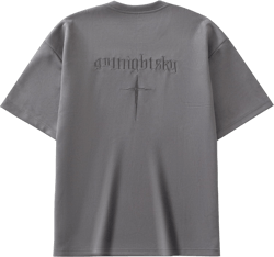 GURUNVANI Mens Embroidered T Shirt Vintage Graphic Tee Crew Neck Faux Suede Short Sleeve Shirts Tops Small Grey