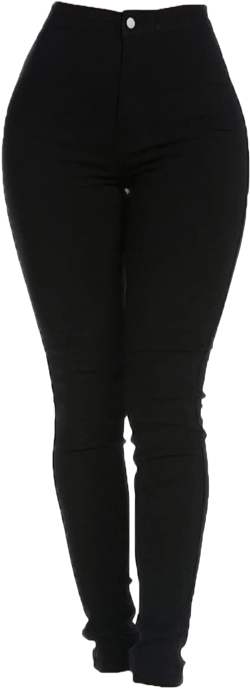 Jean Leggings for Women High Waist Slim Fit Skinny Leg Pull on Jeans Classic Stretch Wash Tapered Denim Pants Large Black