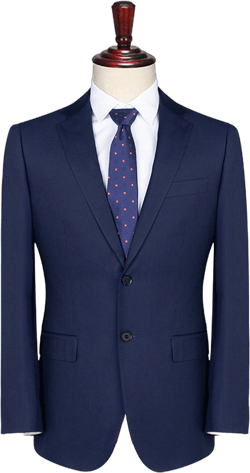 Navy Blue Slim Fit Business Casual Men's Suit Jacket