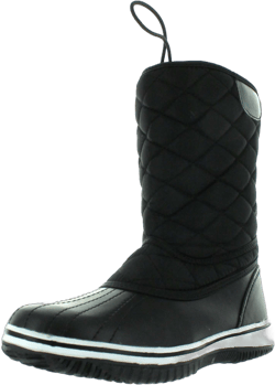 Women's Quilted Lace Up Studs Waterproof Winter Snow Booties