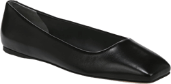 Franco Sarto Women's Flexa Amaya Square Toe Ballet Flat 9 Black Leather