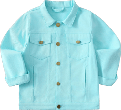 Kids Girls Boys Basic Denim Jacket Classic Coats Jeans Tops Children Casual Outerwear Teen Outfit 5-14 Years 11-12 Years Light Blue