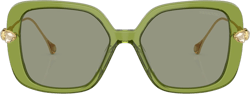 Swarovski Women's Sk6011 Square Sunglasses Transparent Green/Green 55 Millimeters