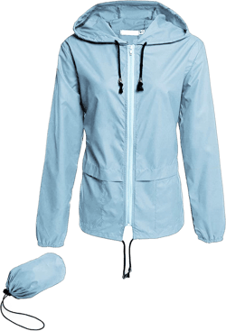 Canis Waterproof Hooded Lightweight Rain Coats (Women's S-XXL)