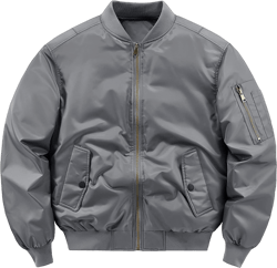 Maiyifu-GJ Men Winter Warm Flight Bomber Jacket Slim Fit Windproof Full Zip Military Jacket Lightweight Casual Coats Outwear Grey Medium