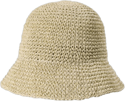 ASO-SLING Women's Bucket Hat Cap Female Summer Hats Braided Straw Hat Fishing Hat Elegant Women Beach Straw Hat One Size Beige