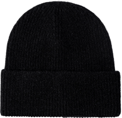 Bambina Cuffed Plain Skull Beanie Hat / Cap Winter Unisex Knit Hat Toboggan for Men & Women, One Size, Black