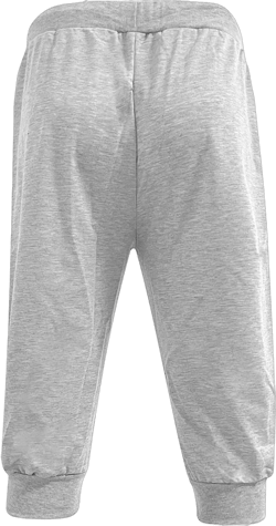 Mens Casual Capri Pants 3/4 Jogger Yoga Pants Solid Color Cropped Trousers Elastic Waist Drawstring Sweatpants Sports Large Gray