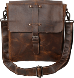 Leather Calmara Hunter Handmade Messenger Bag for Men Tan Brown