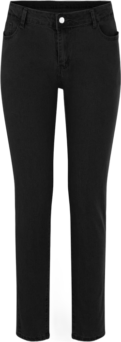 Women Slim Button High Waist Sexy Pants Women Pencil Pants Plus Size Jeans Wildflower Pants for Women Black