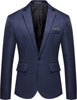Men's One Button Sport Coat Classic Stretch Blazer Suit Jacket Slim Fit Lightweight Jacket Tailored Blazer Sport Coat XX-Large Navy