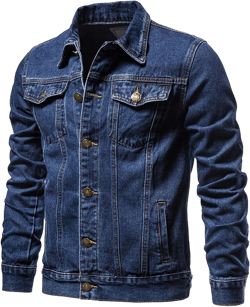 hlysgo Men's Denim Jacket, Long Sleeve Coat Slim Fit Casual Jean Jacket Button Down Trucker Jacket Outwear for Men X-Large Dark Blue