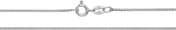 Luxury Chain Co. Thin 0.8mm Italian Sterling Silver Box Chain Necklace for Women and Men, 18-Inch