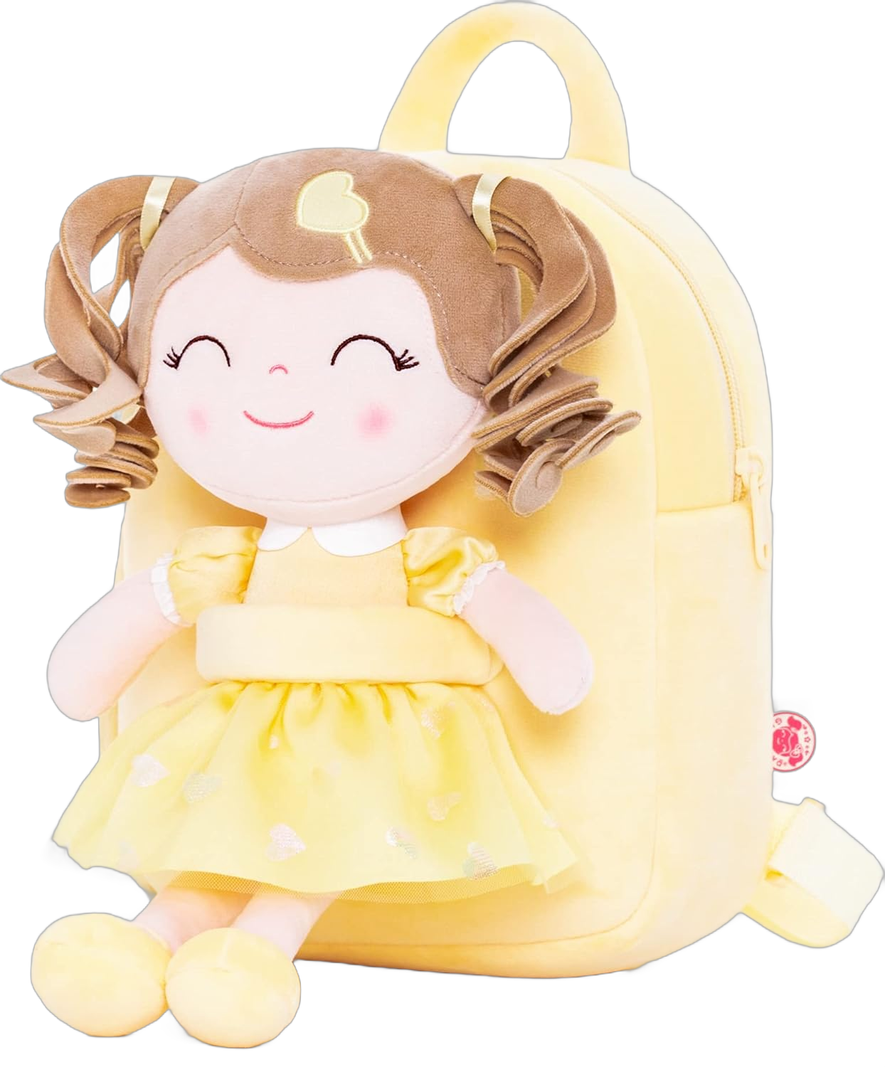 Gloveleya Kids Backpack Girl Backpack Toddler Girl Backpacks with Stuffed Bunny Toy Rose Red 9'' A01bunny Rose Red