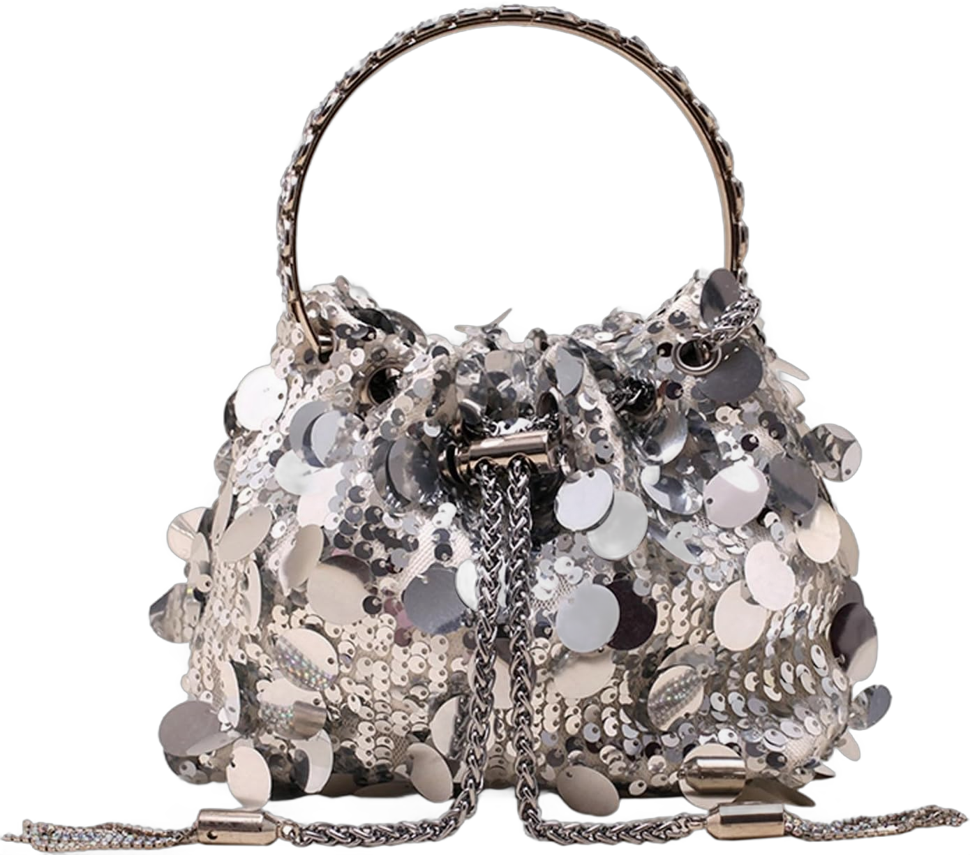 KARRESLY Evening Bag Bling Purse Shimmering Sequins Clutch Purses for Women Wedding Party Cocktail Prom Dinner Silver