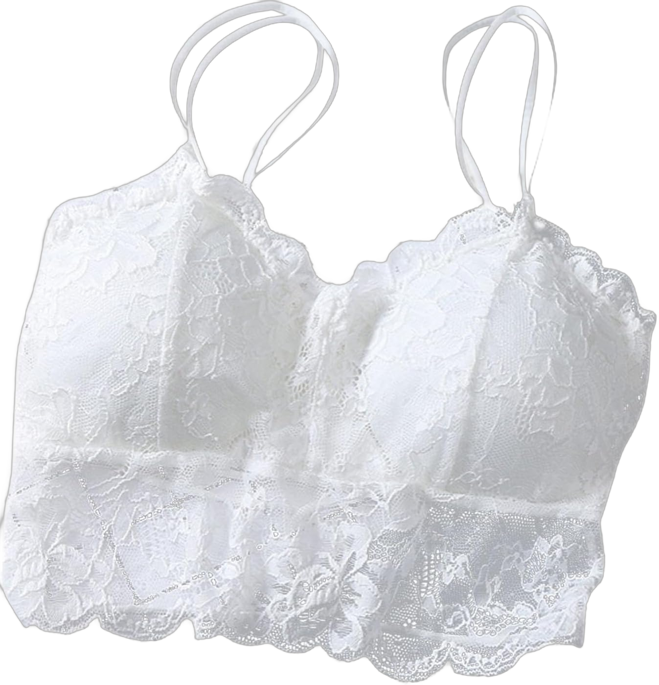 No Wire Push Up Bras for Women Plus Size Wireless Bralettes Floral Lace Bras Comfortable Support Everyday Bralettes White Small