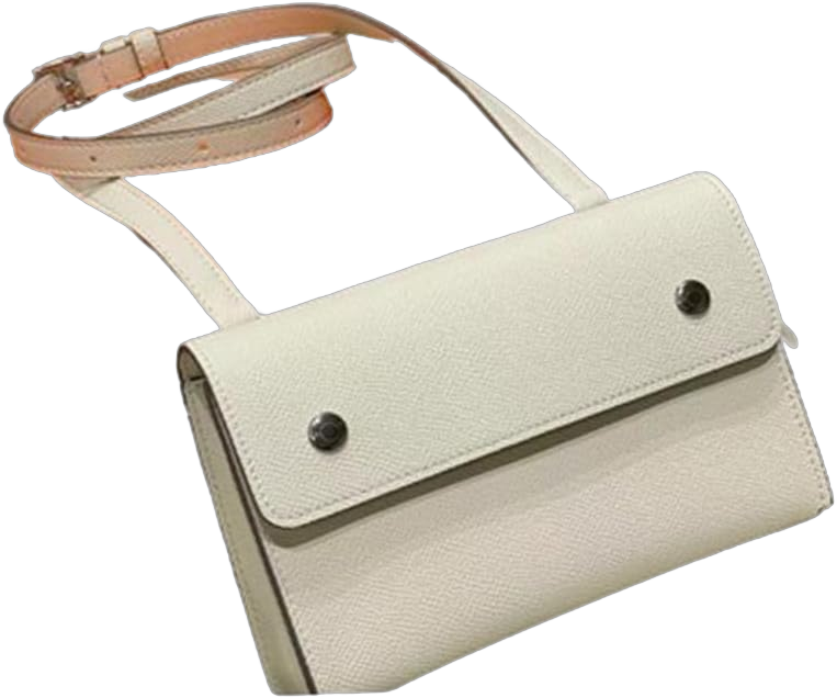 2024 New Genuine Leather Waist Bag Women’s Palm Print Small Square Bag Mini Crossbody Envelope Bag For Women Handbag (Milkshake White, 18.5CM)