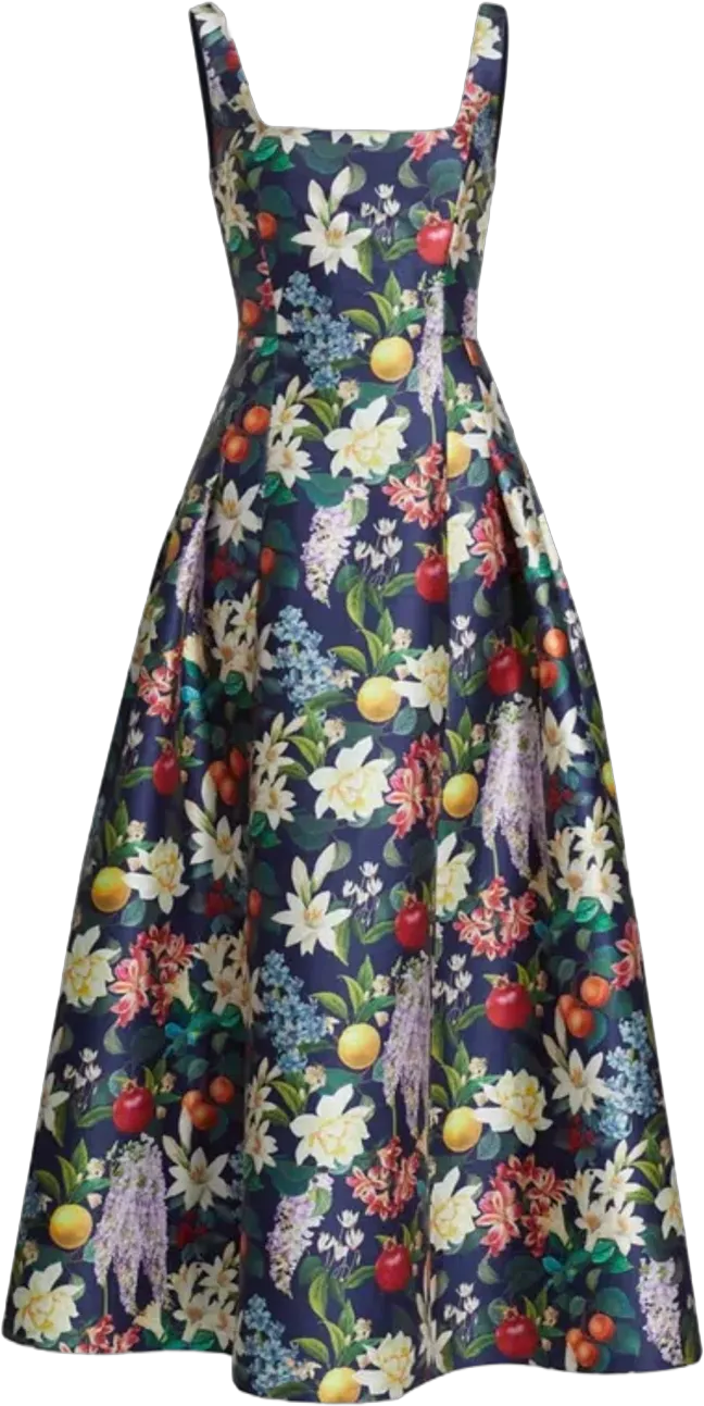 Women's Mia Floral Tea-length Gown In Alto Giardino