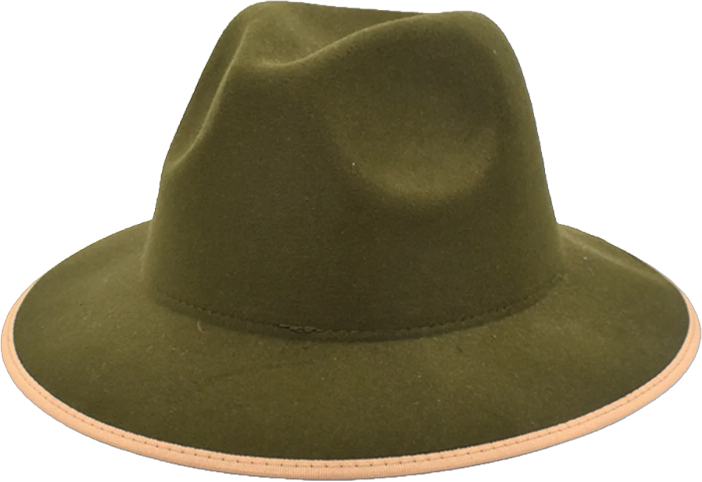 Charmgo Trucker Hat Clearance, Woolen Top Hat Two Color Edging Hat Womens Flat Brimmed Jazz Hat Mens European and American Popular Two Color Hats Bucket Hat Baseball Cap, Sun Hats for Women Army Green