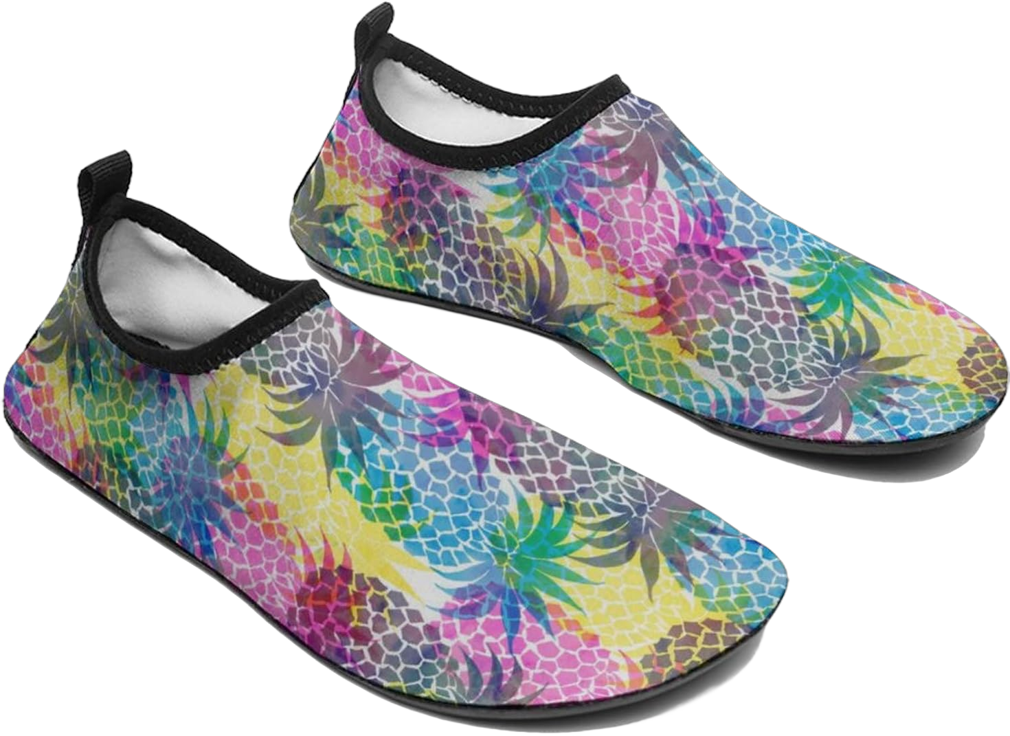 Unisex Cute Avocado Pattern Water Shoes Outdoor Beach Swimming Aqua Socks Quick-Dry Rasta Leaf Barefoot Shoes Surfing Yoga Pool Women Men 3-4 M US Women Color Tropical Pineapple