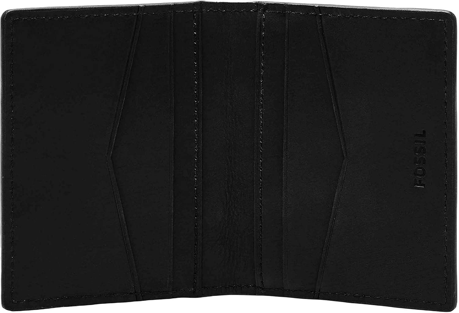 Fossil Men's Everett Leather Slim Bifold Card Case Wallet for Men Black