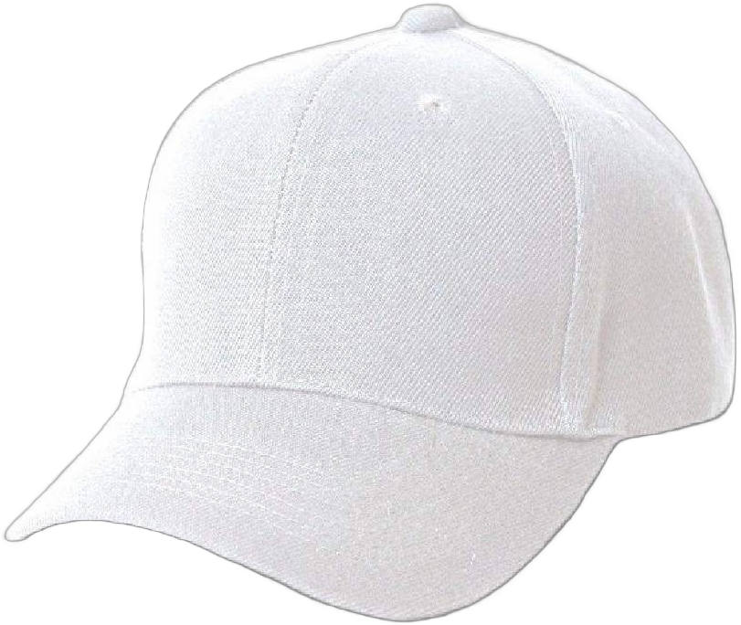 Plain Unisex Baseball Cap - Blank Hat with Solid Color and for Men and Women - Max Comfort White