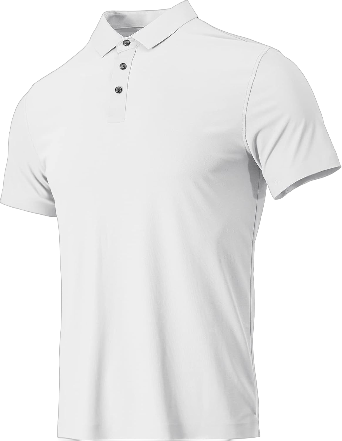 Mens Polo T-Shirts Casual Collared Shirt Moisture Wicking Cool Golf Shirts for Men X-Large White