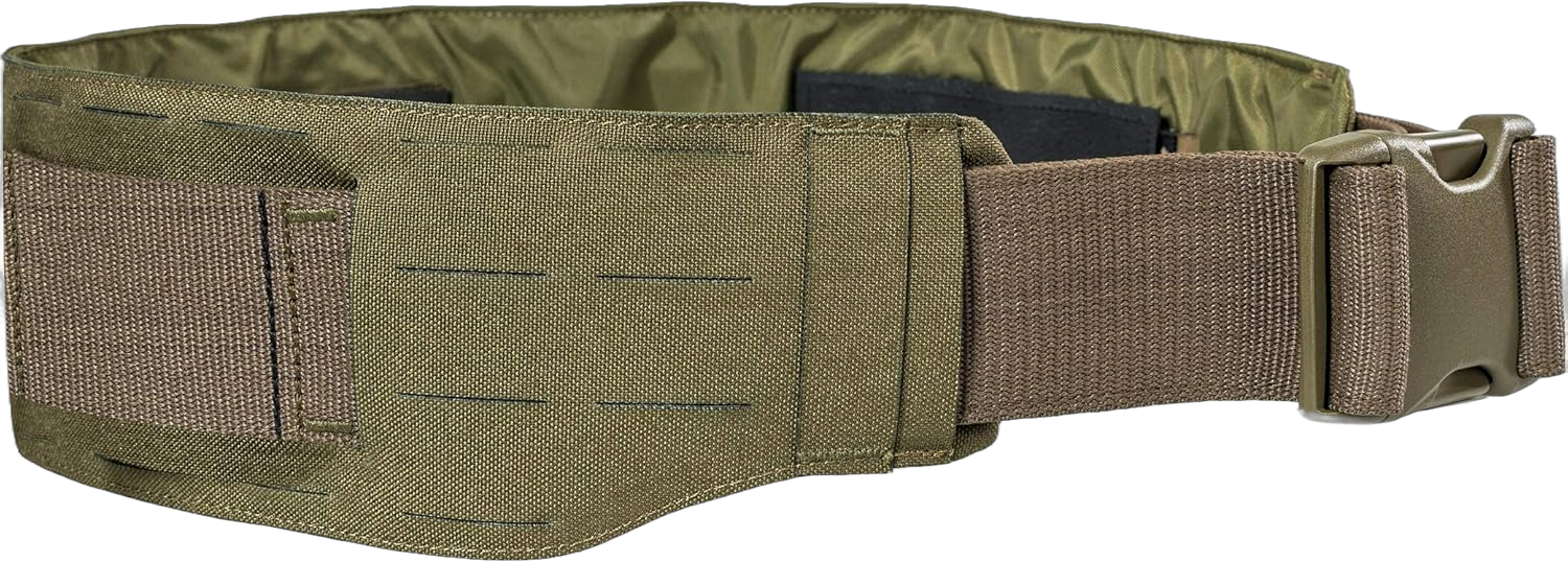 Tasmanian Tiger Warrior Belt LC, Tactical Utility Belt, Laser Cut MOLLE System, Hook-and-Loop Attachment, Small, Olive (TT-7783-331-S)