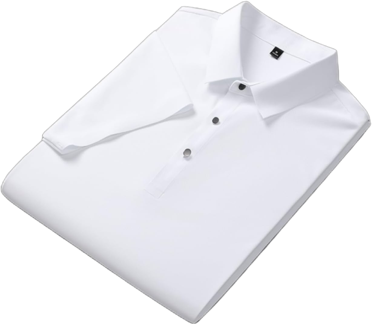 Solid Color Short Sleeve Polo Shirt, Men's, Ice Silk Blend 3X-Large White