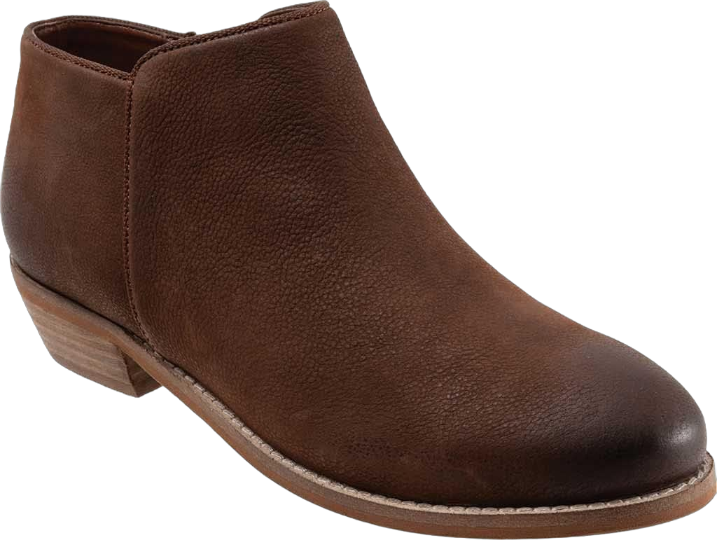 SoftWalk Women's Rocklin Ankle Boot 6.5 Brown Chestnut Leather