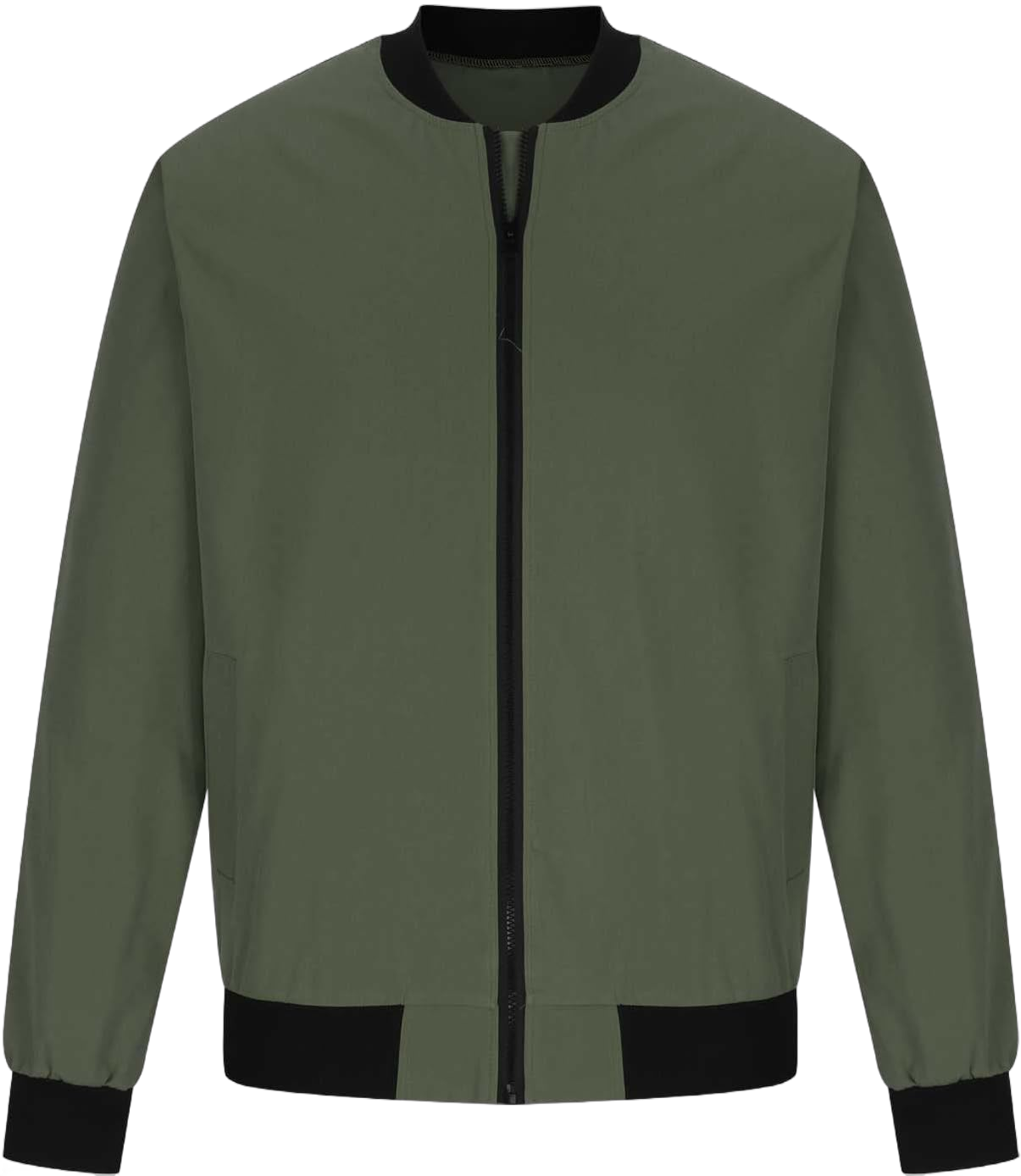 Men Casual Jacket Cotton Stand Collar Zipper Outdoor Military Coat Comfy Outwear Windbreaker Lightweight Bomber Jacket 4X-Large Army Green