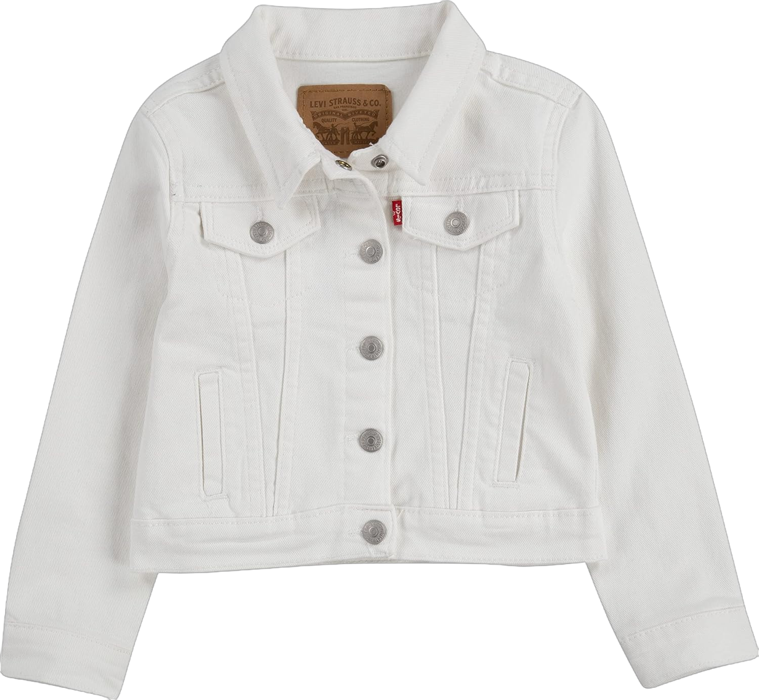 Levi's Girls' Denim Trucker Jacket 6 White