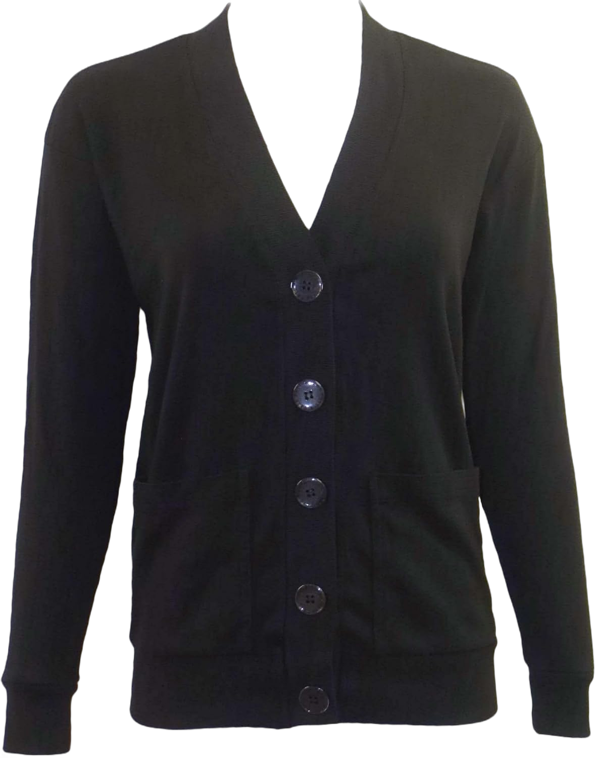 Hard Tail Women's Relaxed Fit Cotton Cardigan (Style T-241) X-Small Black