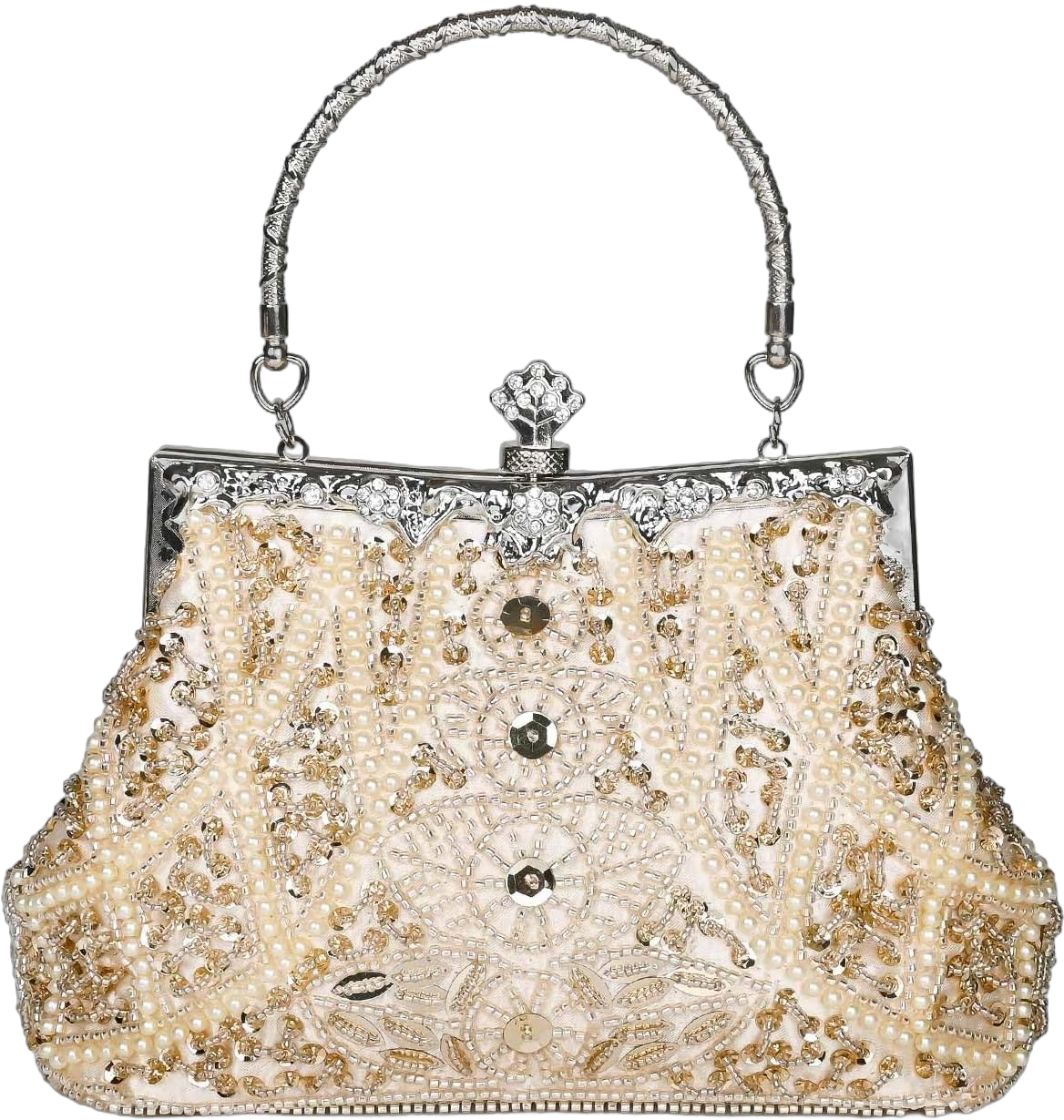 1920s Vintage Beaded Clutch Pearl Purse Sequin Evening Bags for Women Cocktail Party Handbags