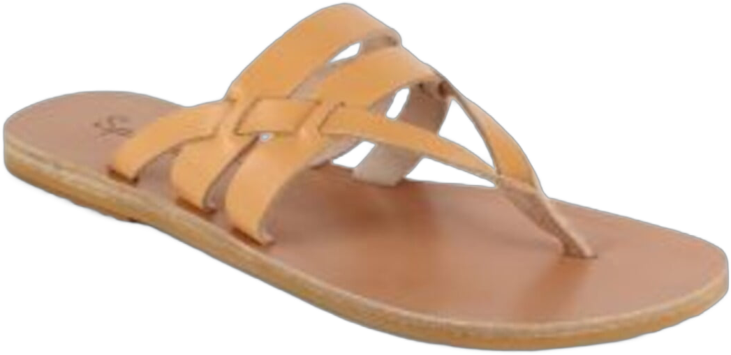 SPLENDID Womens Beige Strappy Salma Almond Toe Slip On Leather Thong Sandals Shoes 11 B