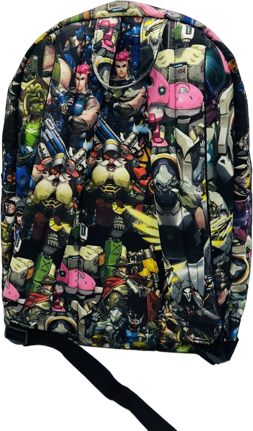 Loungefly Backpack Overwatch Character Collage Allover-Print Blizzard Video Game