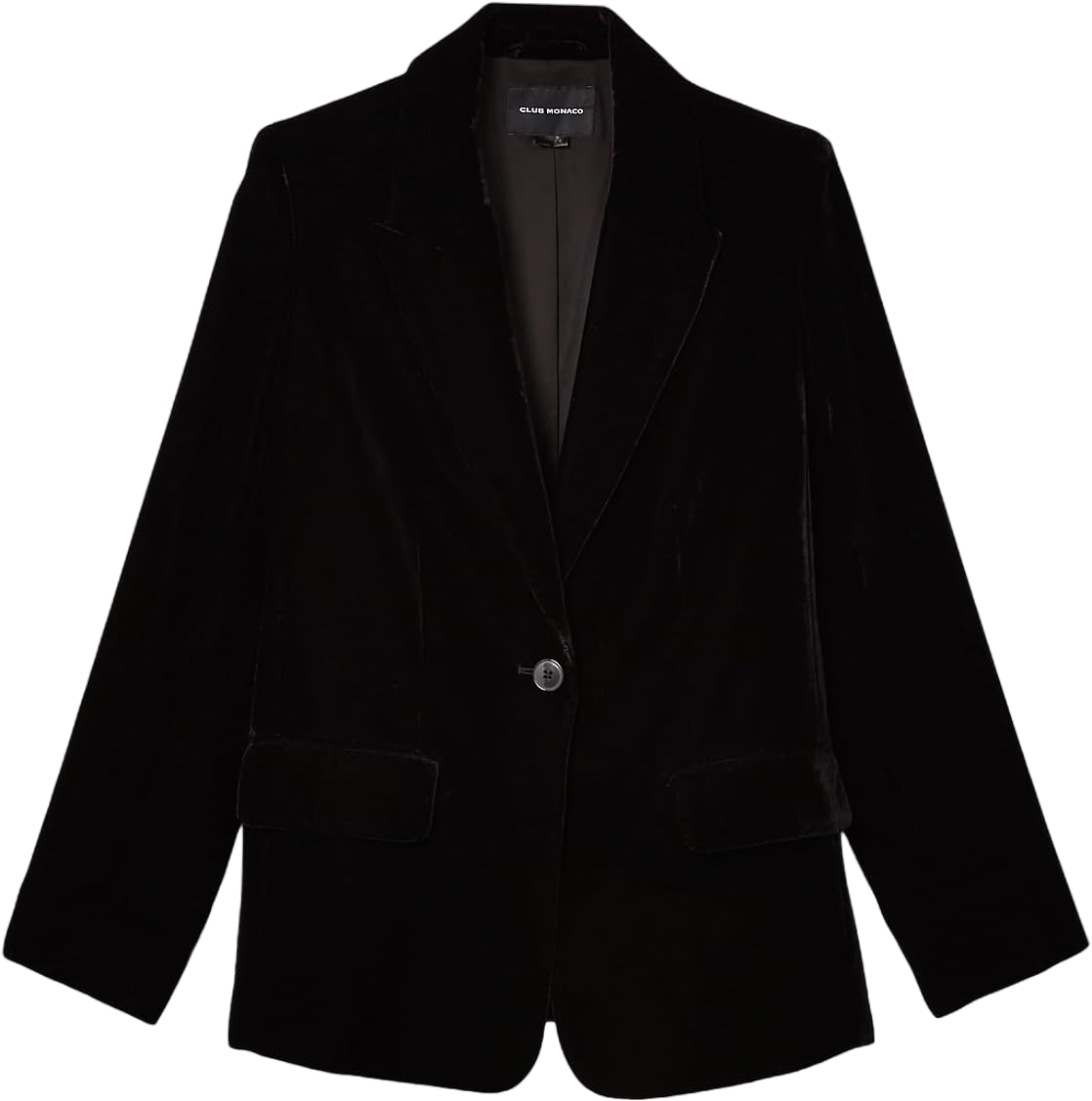 Club Monaco Women's Velvet Gaios Blazer 6 Black/Noir