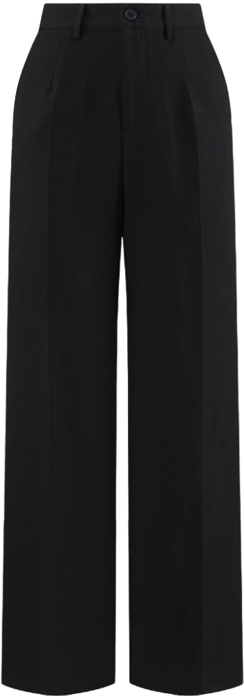 Hobemty Women's Dressy Business High Waisted Straight Leg Office Long Trousers Black XX-Large