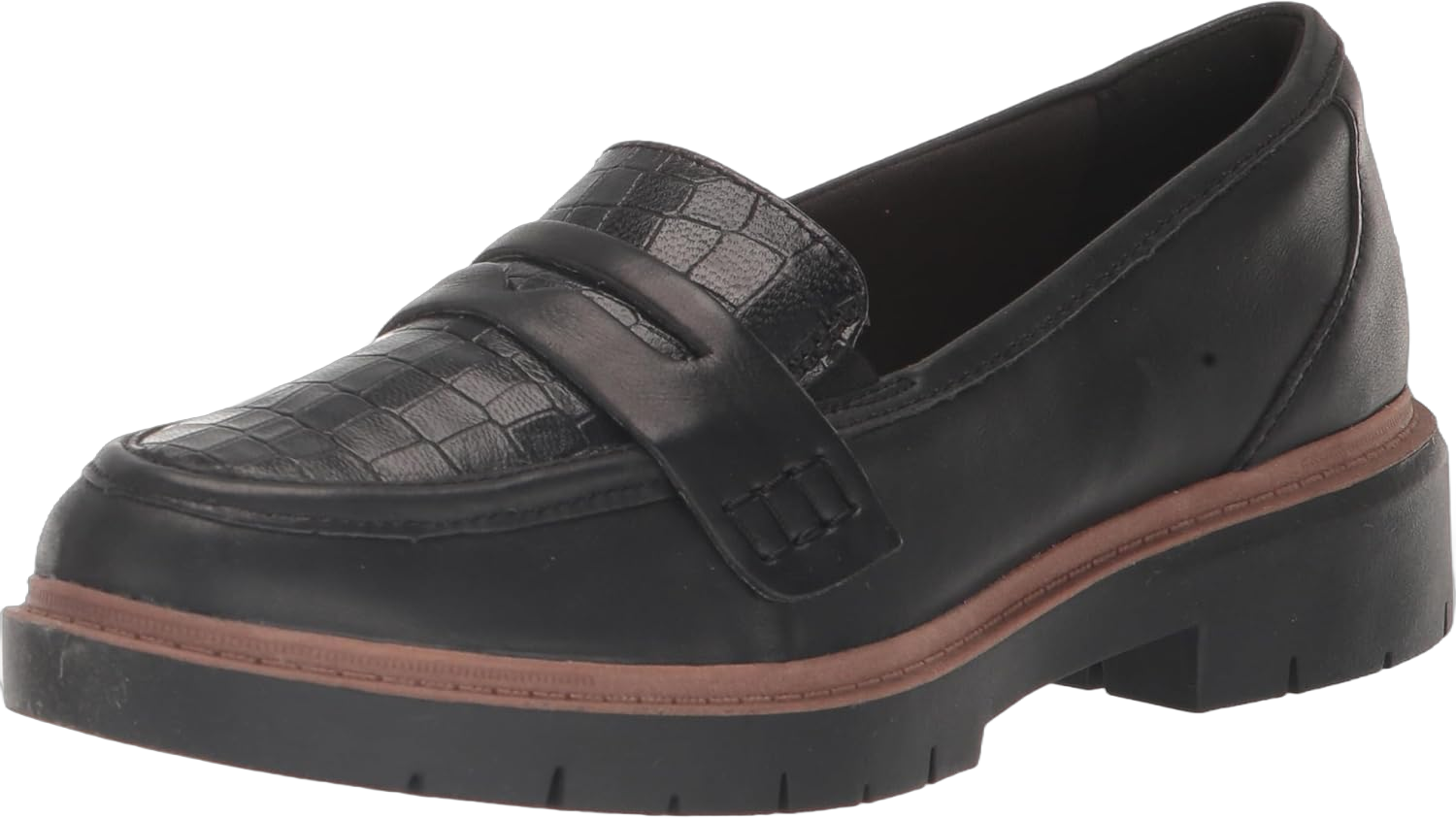 Clarks Women's Westlynn Ayla Loafer 11 Wide Black Leather