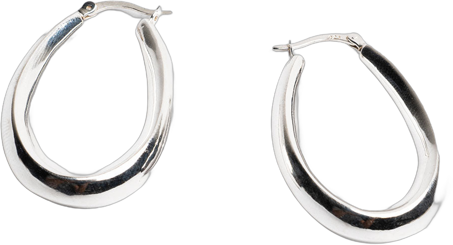 Italian Design Thick Hoop Earrings 925 Sterling Silver Jewelry DGE1036