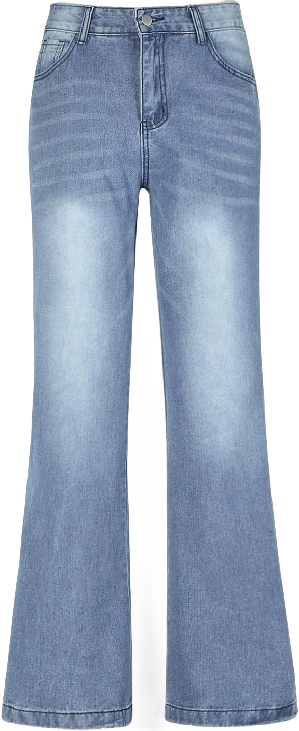 Retro Street Hip Hop Jeans Feng Shui Washed Old Straight Leg Wide Leg Pants Loose Floor Sweeping Jean for Tall Small R-dark Blue