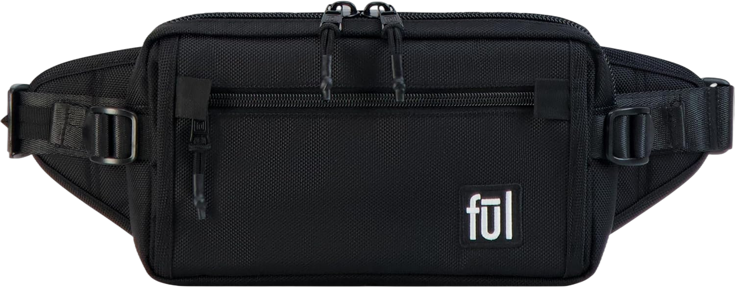 FUL Tactics Collection Fanny Pack, Scout Waist Crossbody Men and Women, Belt Bag One Size Black